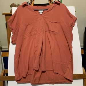 Coral Short Sleeve Blouse